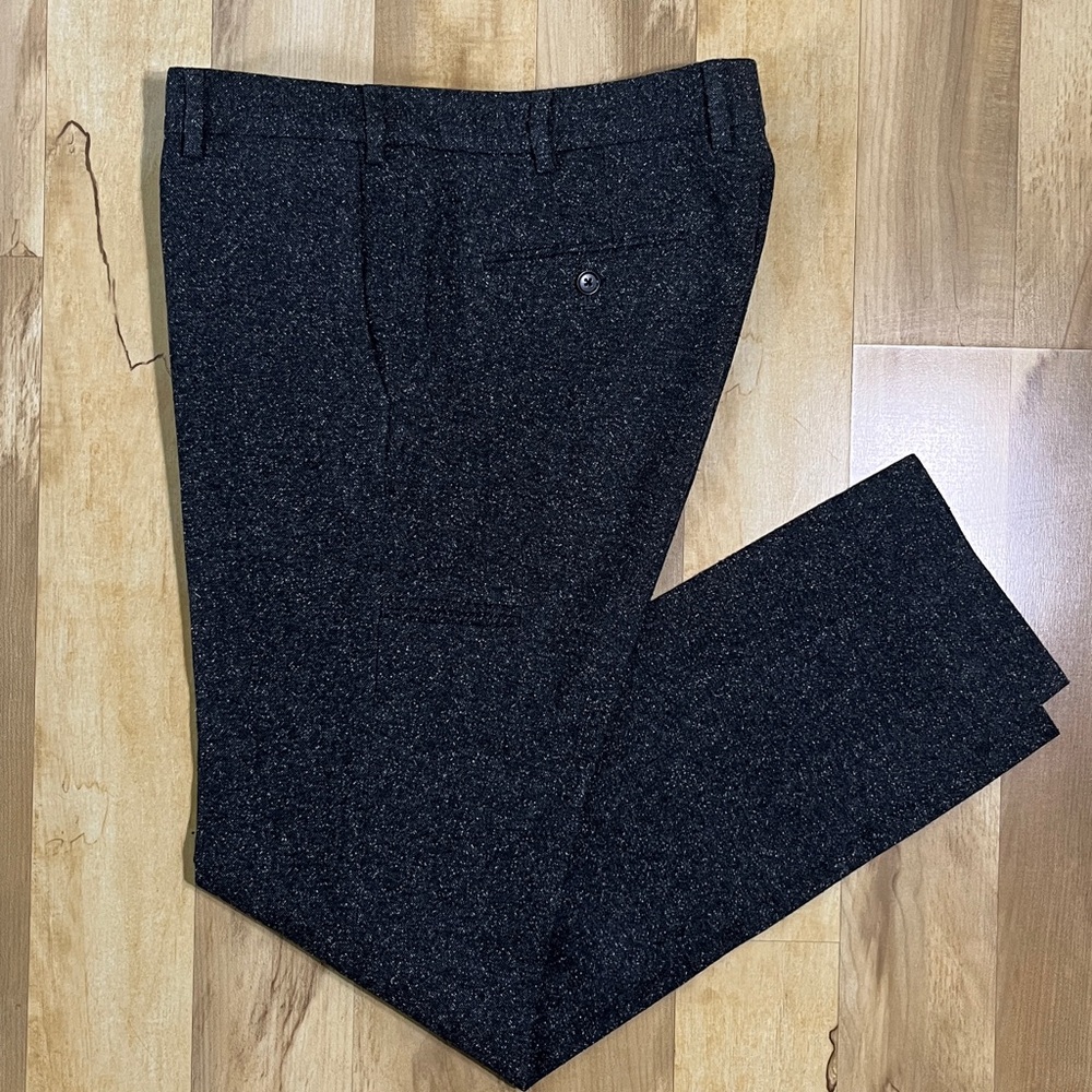 Vince Charcoal Gray Wool-Blend Skinny Trousers – Tailored Fit